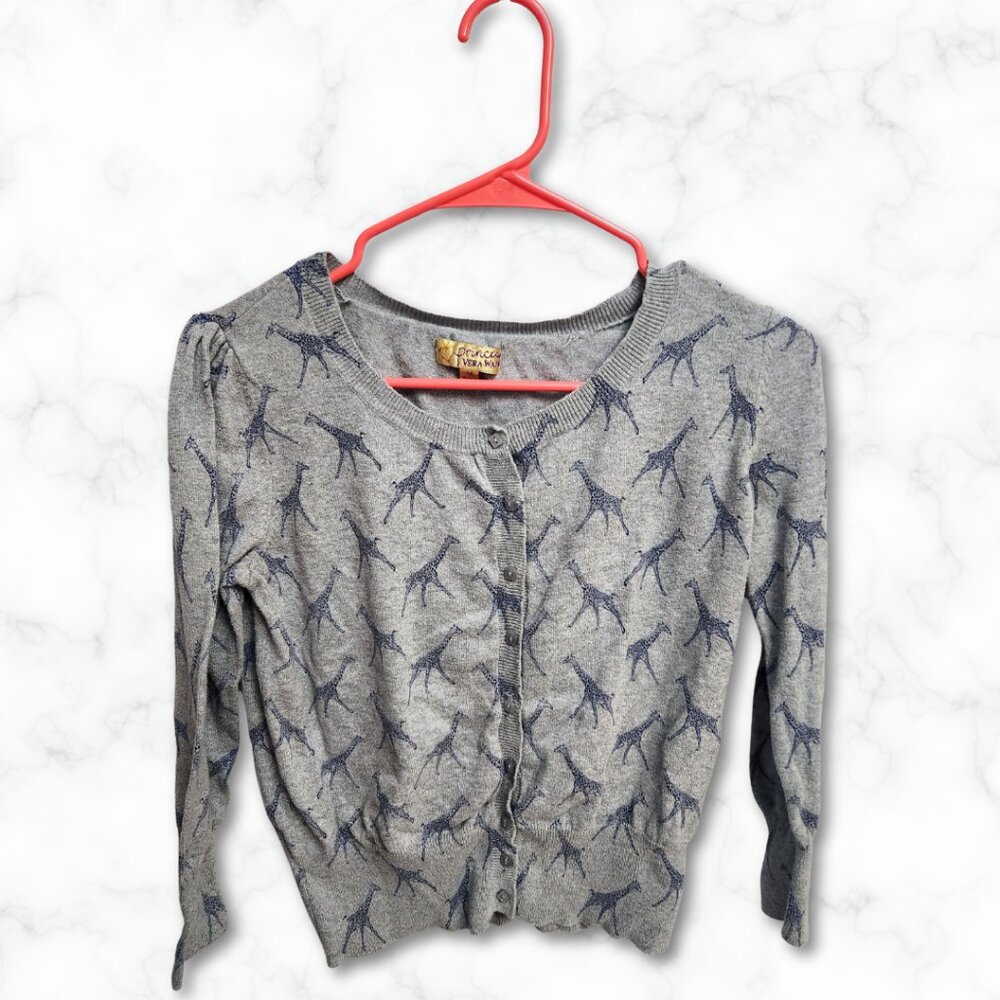 Princess Vera Wang Grey Giraffe Sweater Juniors M